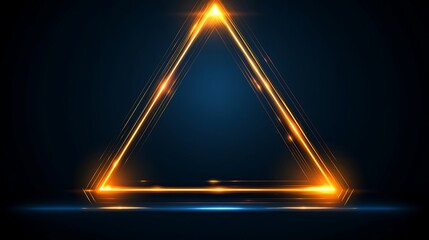 Abstract triangle graphic with glowing lines