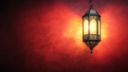 Ornamental lantern, warm glow