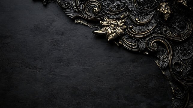 Ornate black and gold design (1)