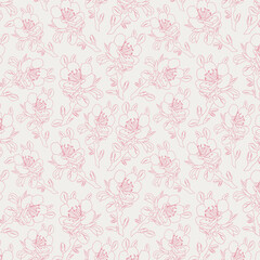 Fototapeta premium Spring Flowers seamless vector pattern