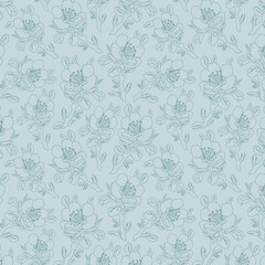 Spring Flowers seamless vector pattern