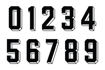 Sports Jersey Numbers Set vector.