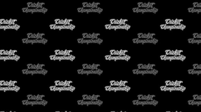 Cricket Championship Animation Black Background