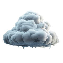 Realistic Puffy Cloud Isolated on Transparent Background PNG