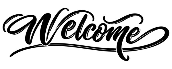 Welcome Handwritten Lettering Sign