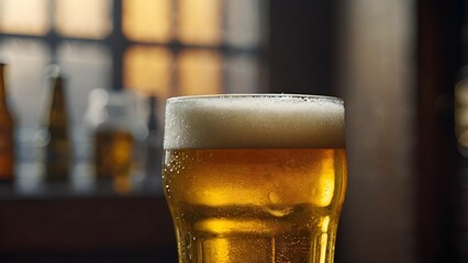 Glass of Beer in a Pub
