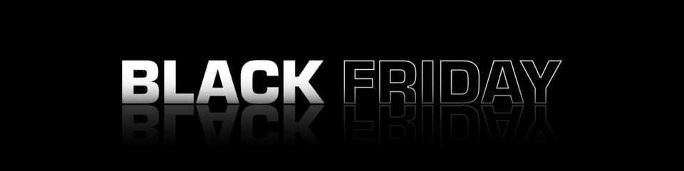 Black friday sign on dark background. Black friday sale advertisement.