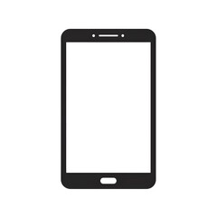 Simple black silhouette of a tablet