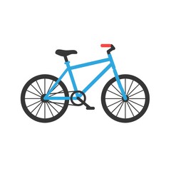 Simple blue bicycle graphic