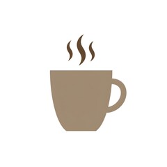 Simple graphic of a brown mug with steam