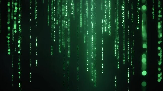 code rain effect on matrix atmosphere