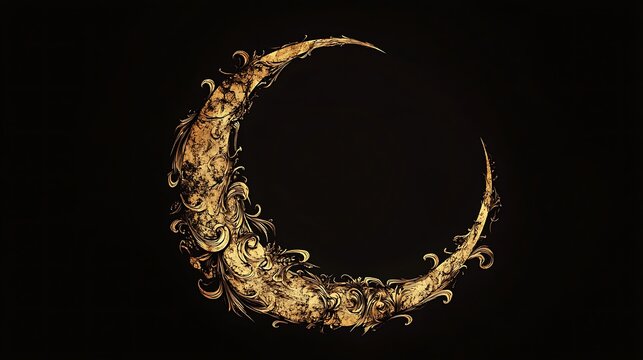 Ornate crescent moon design (11)