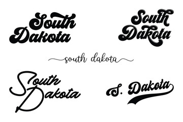 South Dakota typography design vector, T-shirt design vector. Jersey design vector