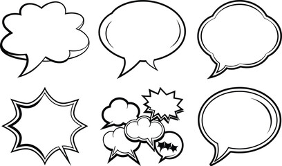 Comic Text Bubble Vector Element