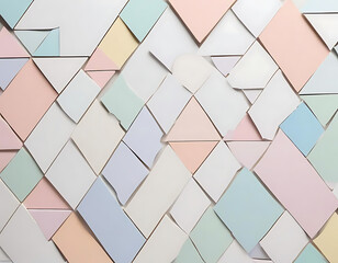 Pastel paper tiles geometric abstract pattern
