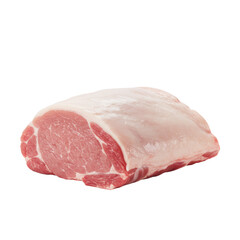Ultra realistic uhd photo of raw pork shoulder for baking, isolated on a clean transparent background with clear contours and boundaries, 3/4 view, lifelike accuracy for commercial use concept for foo