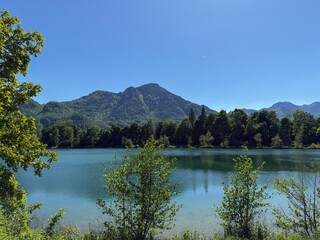 lake and mountains