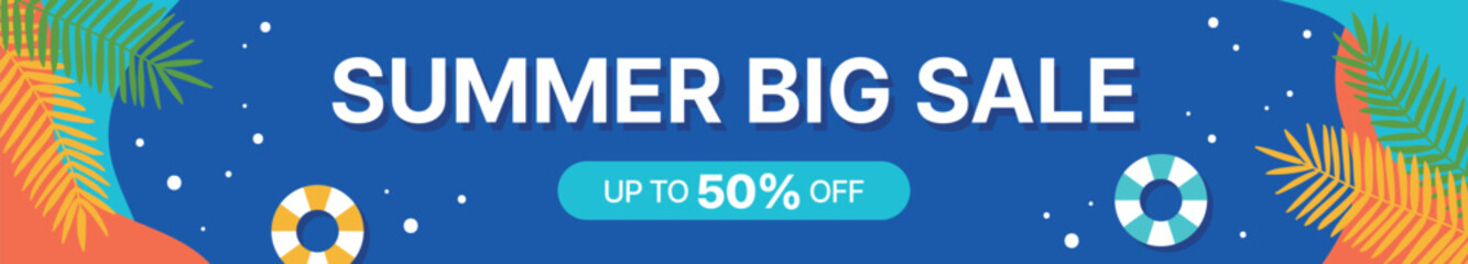 Summer sale banner. 