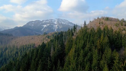 mountain top rocks view from above Zakopane Poland