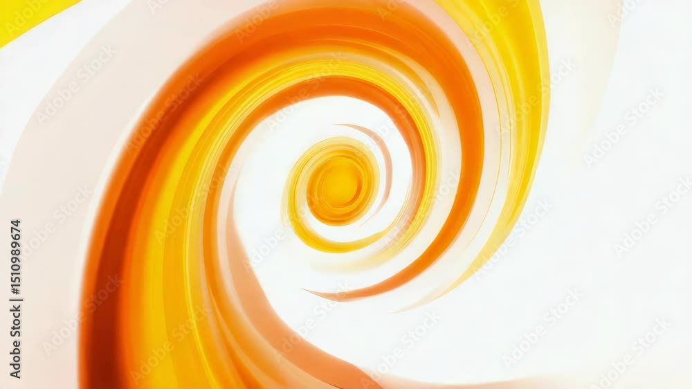 Poster a vibrant and dynamic orange swirl pattern. abstract design with circular elements in a fluid motion