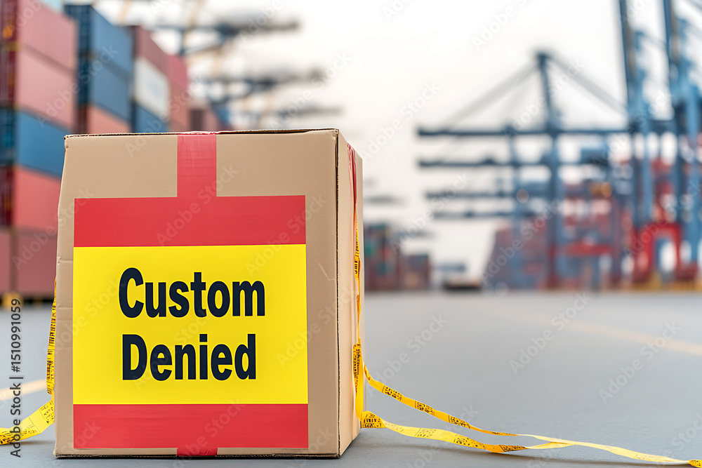 Poster rejected shipment: a cardboard box labeled 