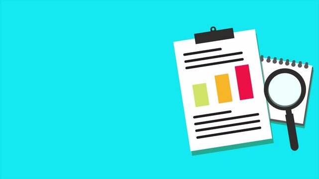 paper document file with magnifying glass