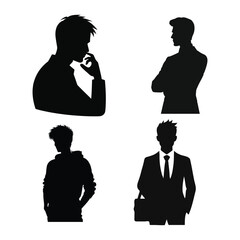man black vector silhouette art 