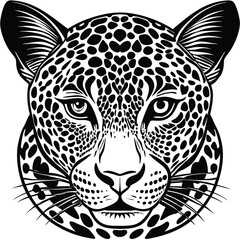 leopard head silhouette