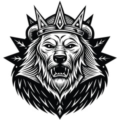 wolf head vector