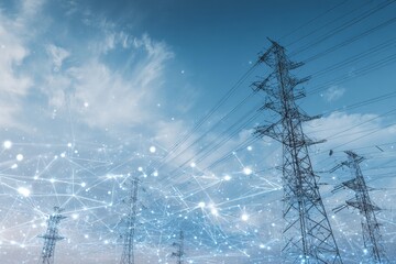 An abstract depiction of utilizing stock to enhance reliability and minimize losses and accidents in electrical energy transmission