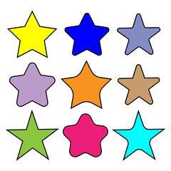 Colorful little stars