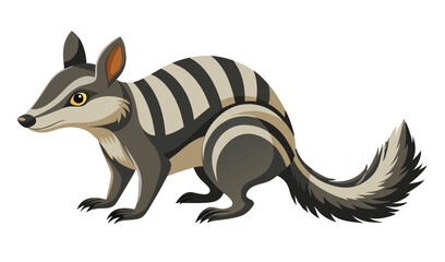 Obraz premium Striped eastern quoll cartoon illustration