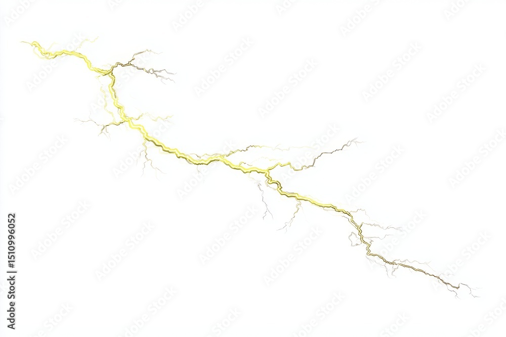 Poster a stock image features a lightning bolt against a transparent isolated background