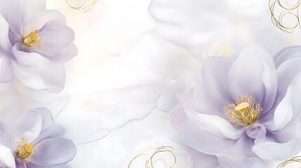 Delicate floral wallpaper