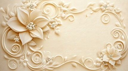 Elegant cream floral border (1)