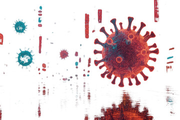 Healthy red blood cells isolated on a white background