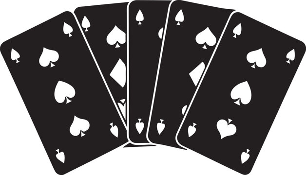 recommend clip art: playing cards silhouette vector illustration, playing cards black symbo