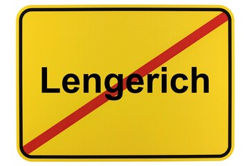 Illustration eines Ortsschildes der Gemeinde Lengerich in Niedersachsen