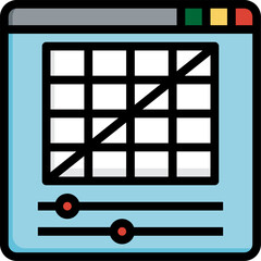 Web browser displaying a grid pattern with sliders for adjustments, representing website creation and customization in a modern style.