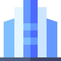 Modern skyscraper stands tall against a clear blue sky, representing urban development and architectural innovation with clean lines and geometric shapes.