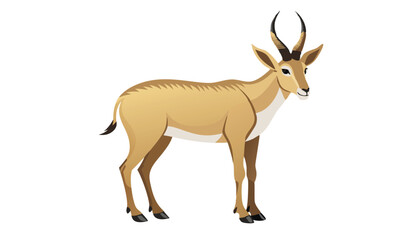 Fototapeta premium Illustration of a graceful arabian oryx antelope