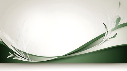 Elegant abstract background with flowing lines and foliage