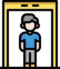 detector illustration on a white background   