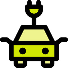 eco car illustration on a white background   