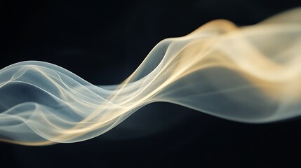 Abstract smoke patterns on black background