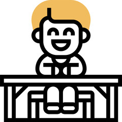 folding table illustration on a white background   