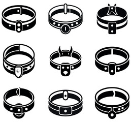 Versatile Collar Icon Set - Pet & Fashion Designs