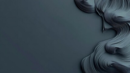 Abstract wavy dark gray background