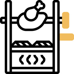 grill illustration on a white background   