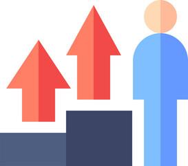 growth illustration on a white background   